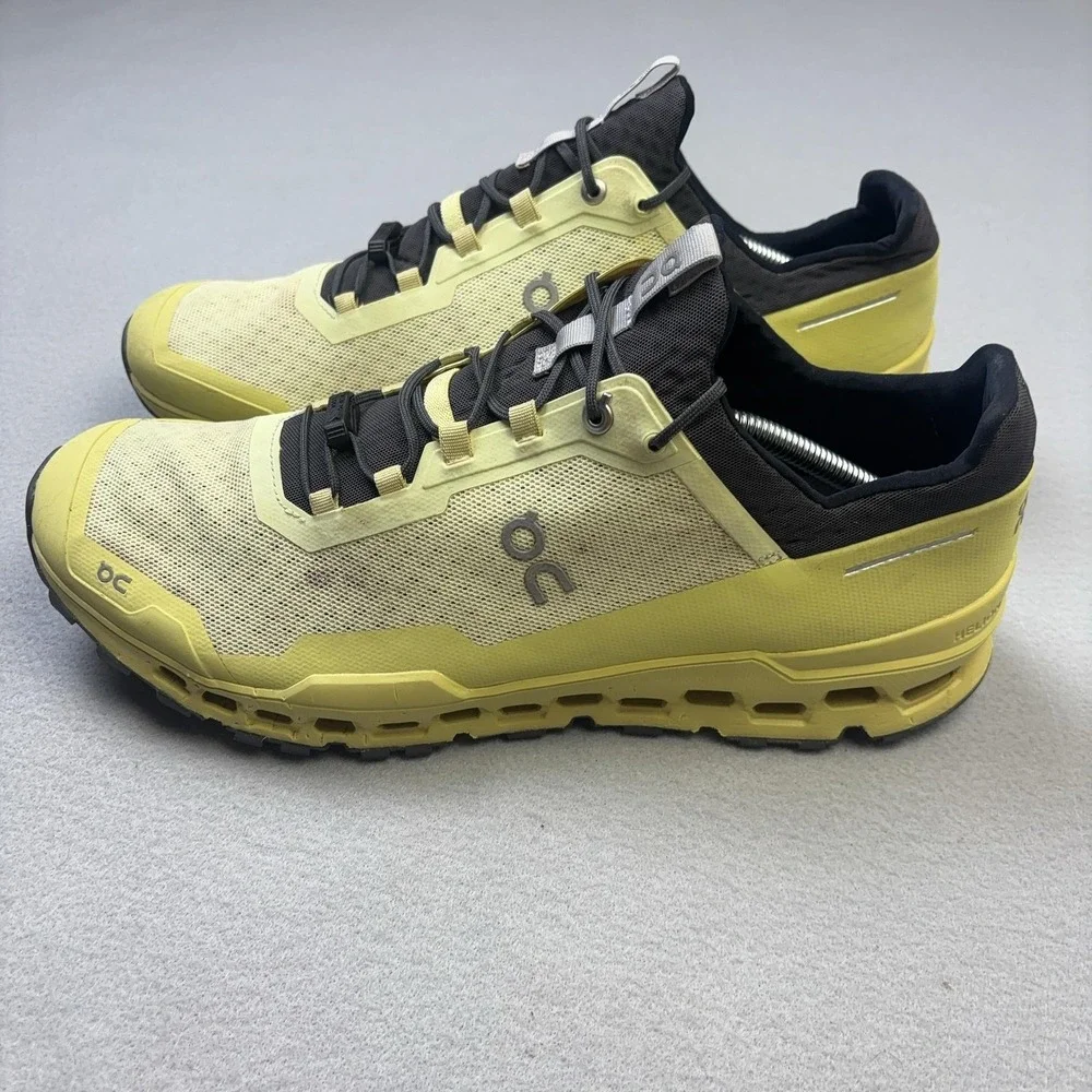 On Running Shoes Mens Size 13 Yellow Trail CloudTec Missiongrip Sneakers
